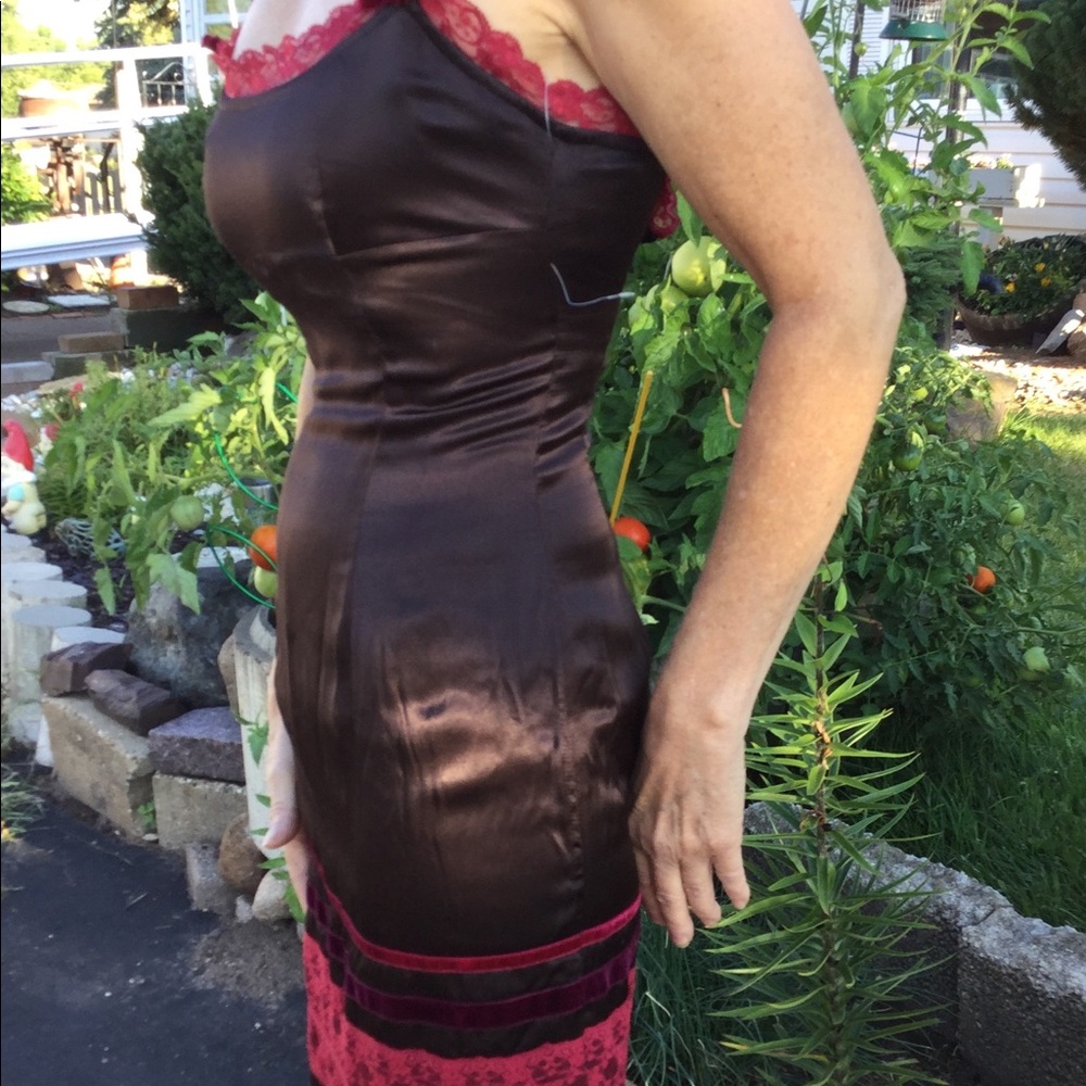 MOSCHINO  Satin & Lace SLIP DRESS NWT